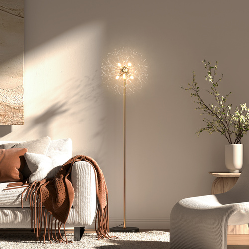 HOMCOM 160cm Dandelion-Crystallite Floor Lamp, with Foot Switch