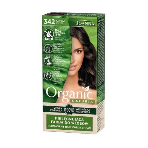 Joanna Organic Vegan Hair Dye Coffee No. 342 1 Piece