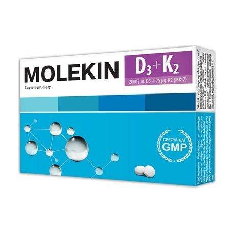 Molekin D3 + K2 na Wzmocnienie Kości 60 Tabletek