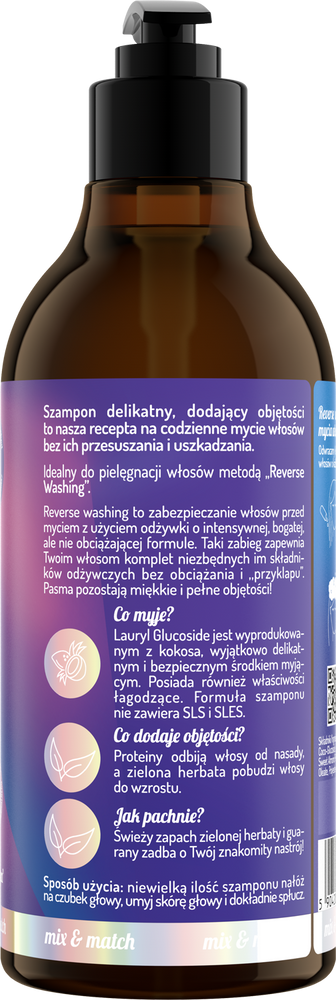 OnlyBio Reverse Washing Szampon Delikatny Dodający Objętości 400ml