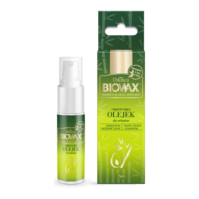 Biovax Regenerujący Olejek do Włosów Bambus Olej Awokado 15ml