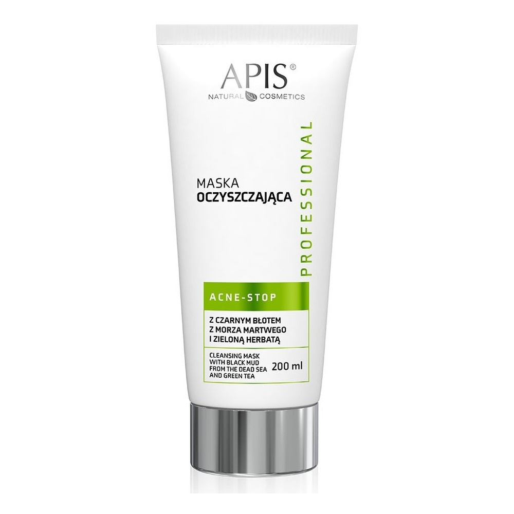 Apis Professional Acne Stop Purifying Mask with Black Dead Sea Mud and Green Tea for Acne-Oily and Combination Skin 200ml