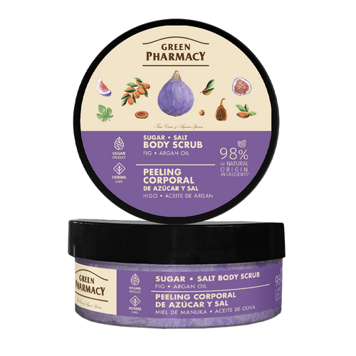 Green Pharmacy Cukrowo-Solny Peeling do Ciała Figa i Olej Arganowy 200ml
