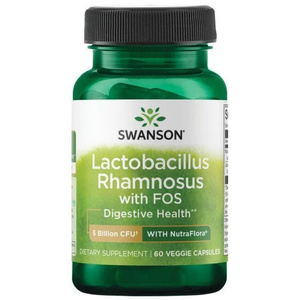 Swanson Lactobacillus Rhamnosus with FOS 5 Billion CFU 60 Kapsułek