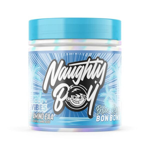 Naughty Boy Summer Vibes Amino EAA Vegan Amino Acid Powder for Muscle Recovery Blue Razz Bon Bons 345g
