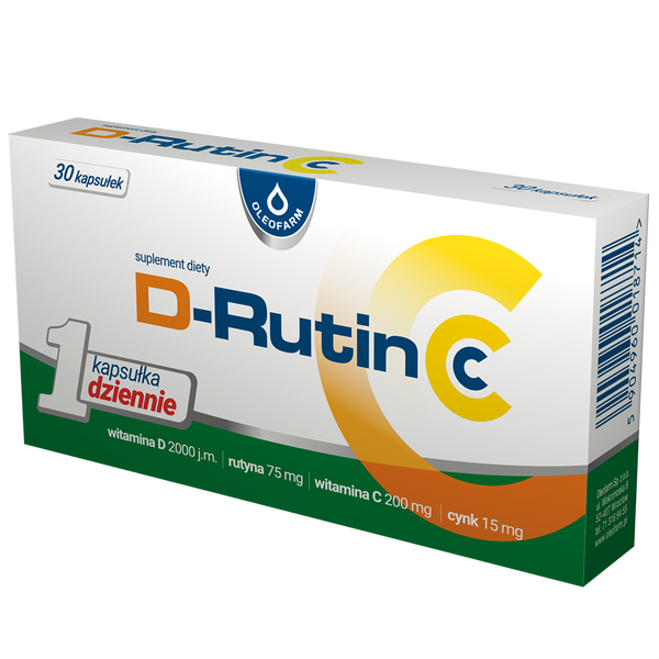 Oleofarm D-Rutin CC Rutin Vitamin C Supports Immune System 30 Capsules