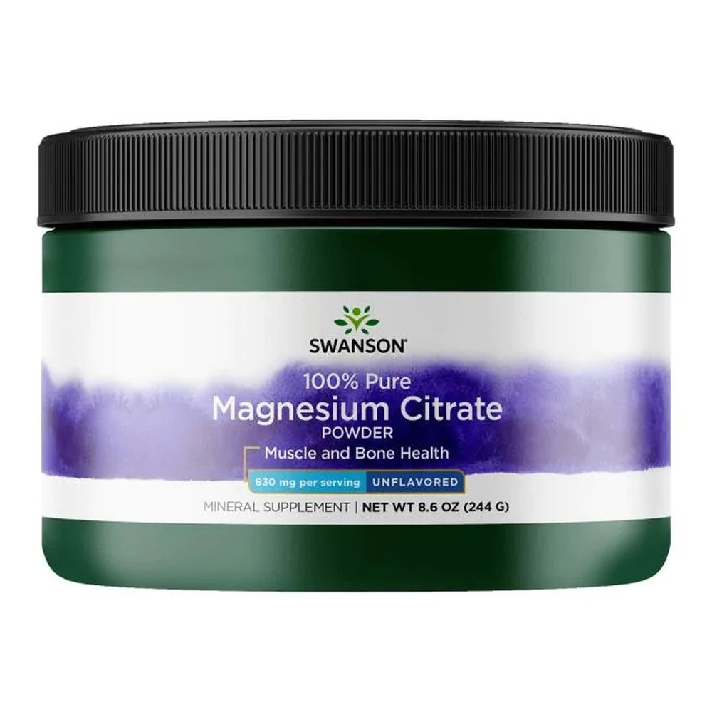 Swanson Magnesium Citrate Powder 630mg 244g