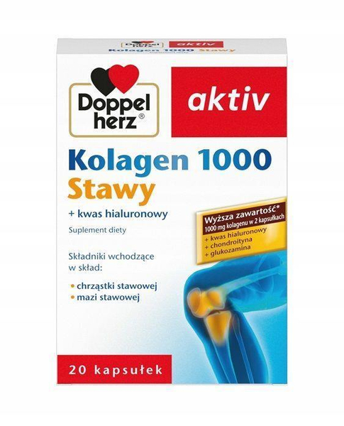 Doppelherz Activ Kolagen 1000 Stawy na Lepsze Odżywienie Tkanki Chrzęstnej 20 Kapsułek