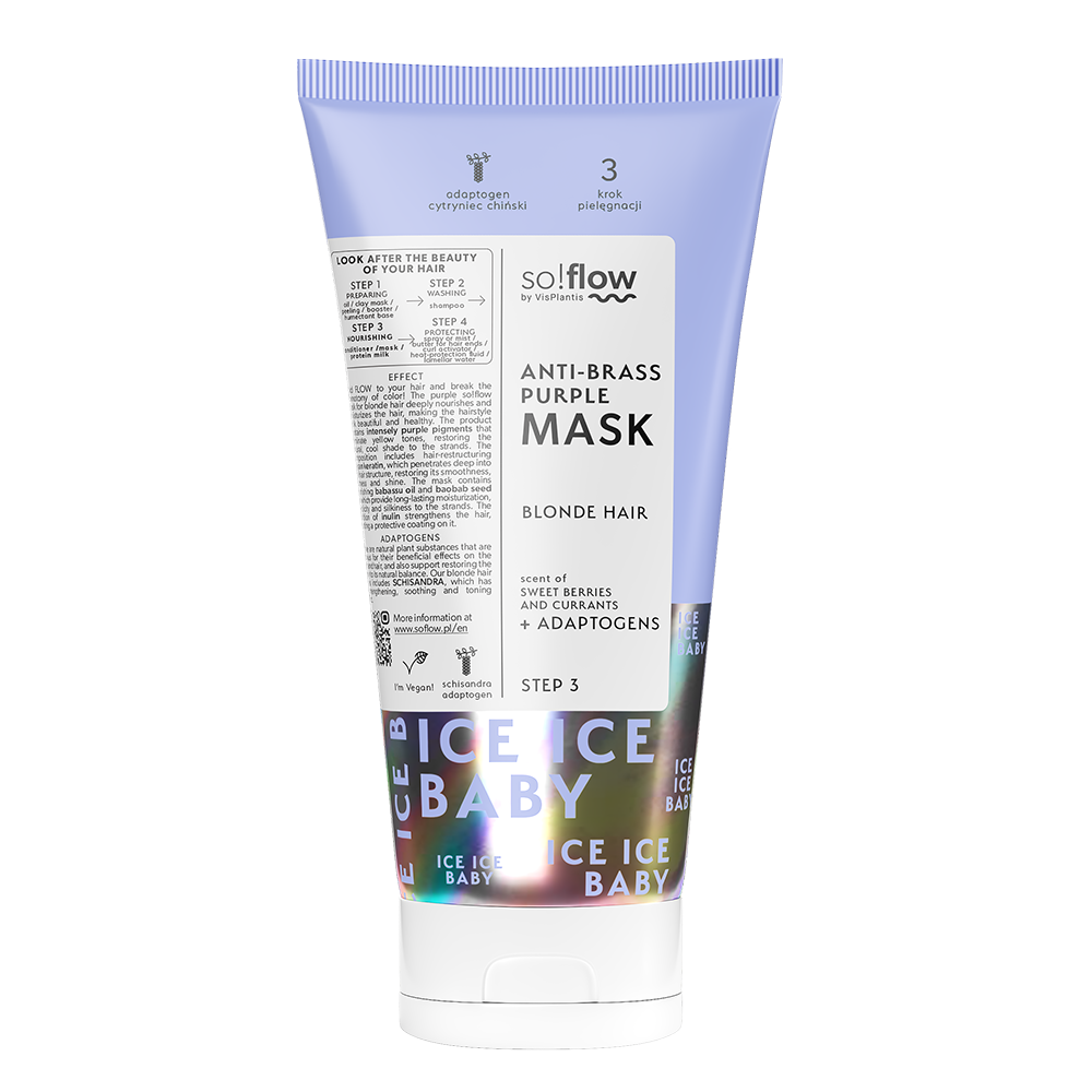 So!Flow Fioletowa Maska Ochładzająca Żółte Tony dla Włosów Blond 200ml