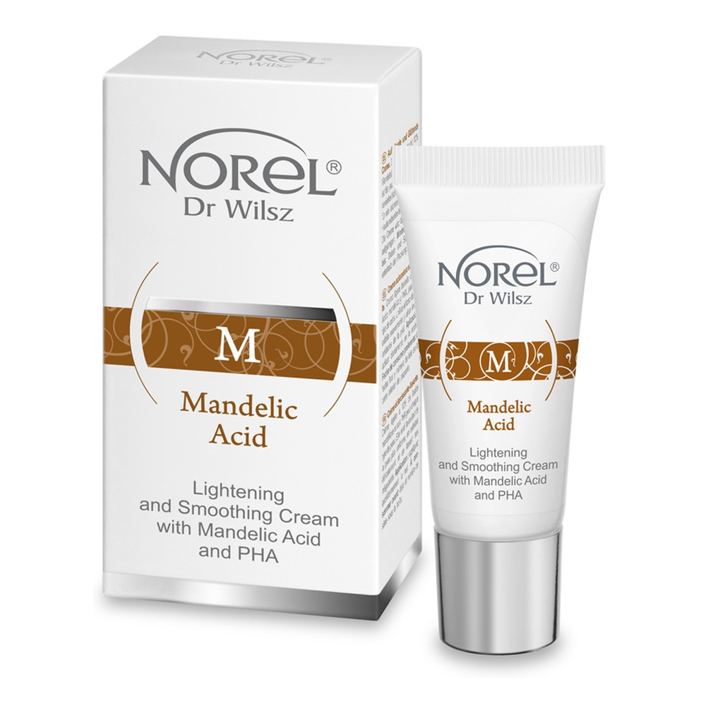 Norel Mandelic Acid Rozjasniajaco Wygładzajacy Krem z Kwasem Migdałowym i PHA dla każdego Rodzaju Skóry 15ml