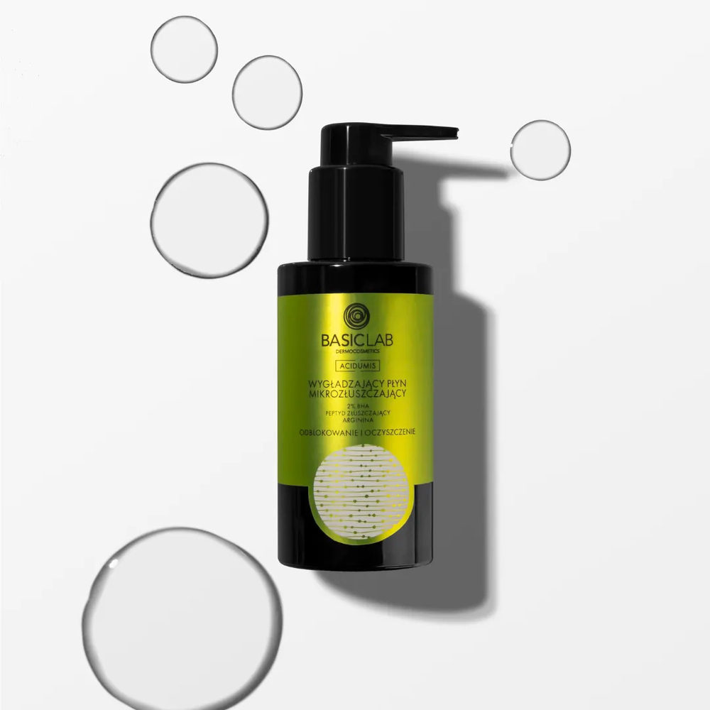 BasicLab Advanced Smoothing Micro-Exfoliating Fluid with 2% BHA for Acne-Prone Skin - 100ml