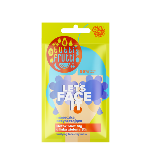 Tutti Frutti Let's Face It Cleansing Mask with Green Clay 3% + Detox Shot Mg 7g