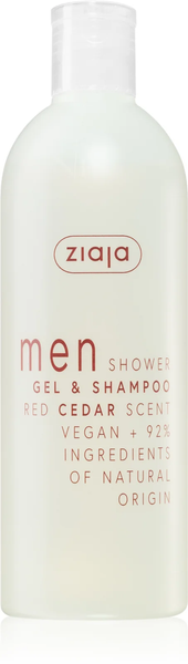 Ziaja Men Shower Gel and Shampoo 2in1 Red Cedar 400ml