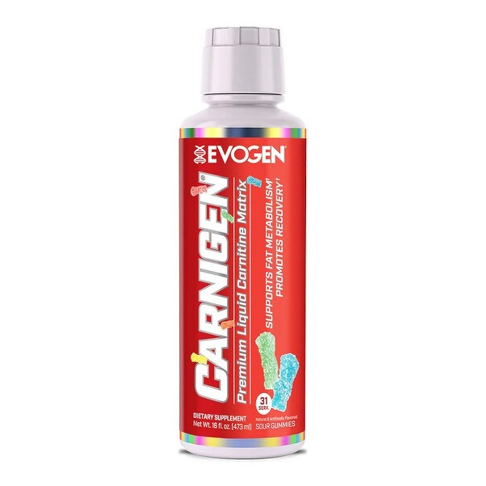 Evogen Carnigen Liquid L-Carnitine for Fat Metabolism Sour Gummies 473ml