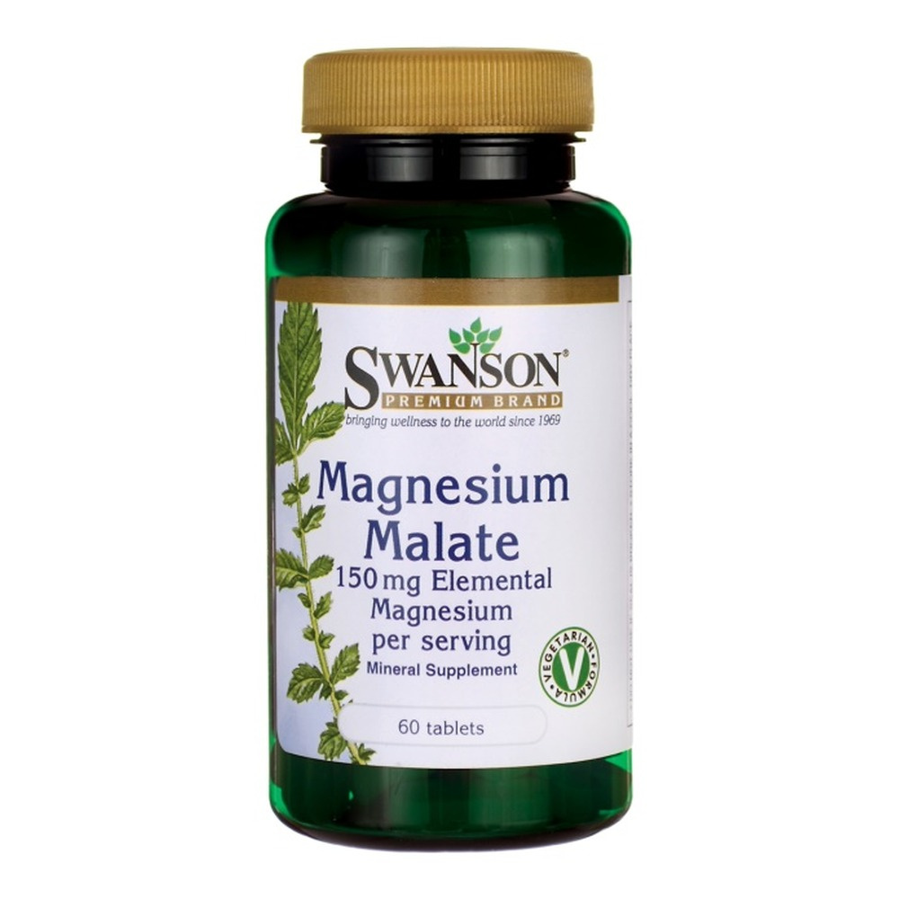 Swanson Magnesium Malate 150mg Elemental Magnesium 60 Tablets