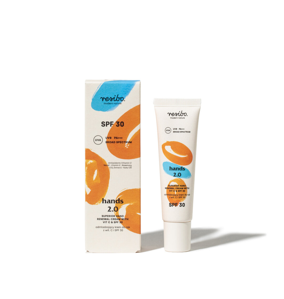 Resibo Hands 2.0 Odmładzający Krem do Rąk z Witaminą C SPF30 30ml