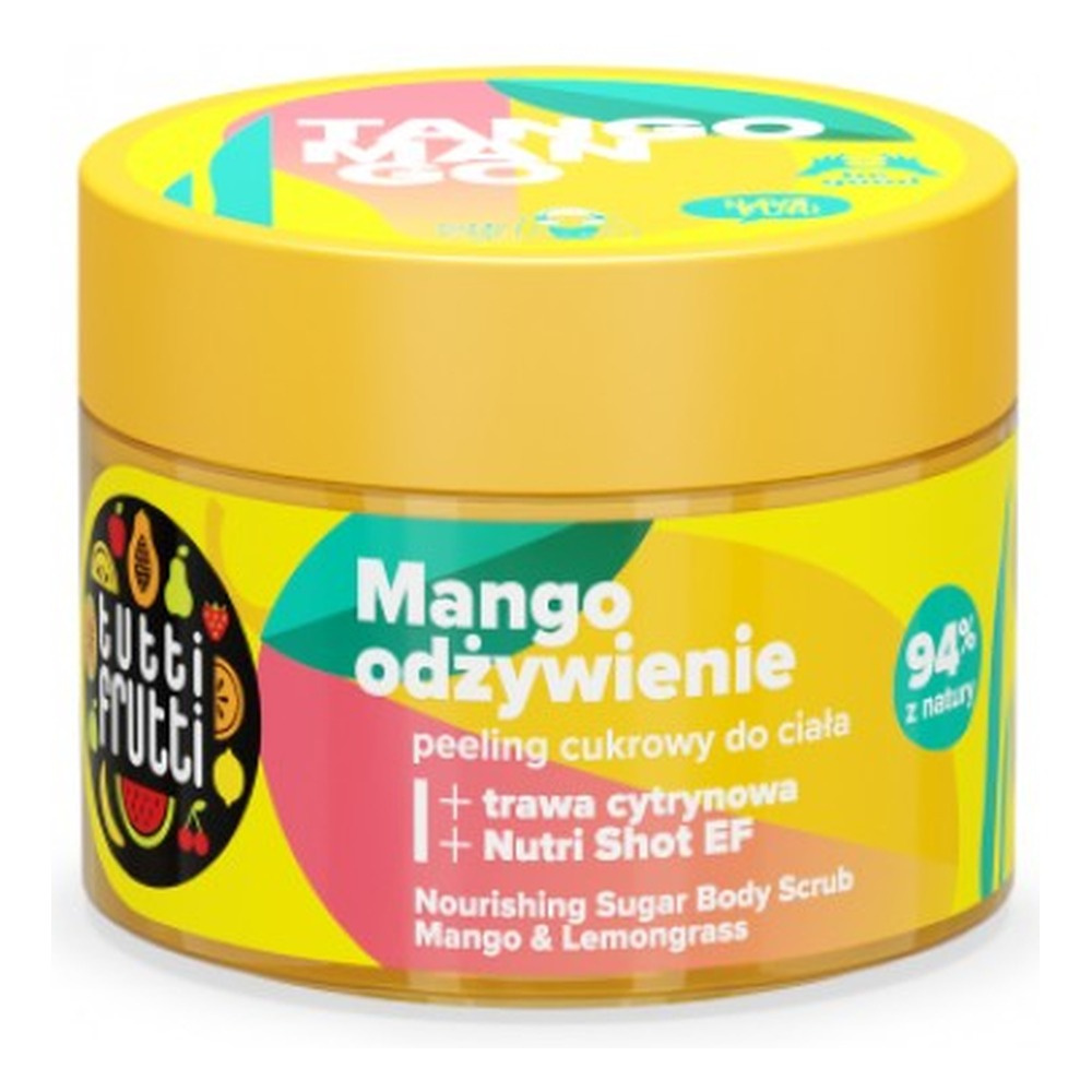 Tutti Frutti Odżywczy Peeling Cukrowy do Ciała Mango i Trawa Cytrynowa + Nutri Shot EF 300g