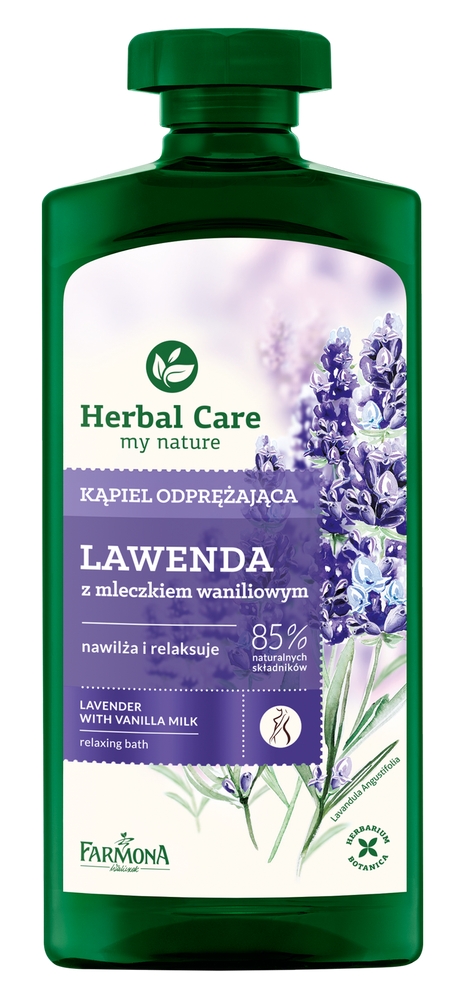 Farmona Herbal Care Relaksujący Żel Olejek do Kąpieli i pod Prysznic z Estraktem Lawendy i Mleczkiem Waniliowym 500ml