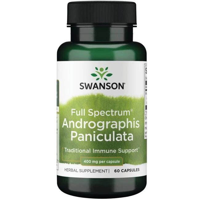 Swanson Full Spectrum Andrographis Paniculata 400mg 60 Capsules