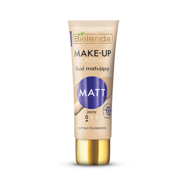 Bielenda Make - Up Academie Matt Fluid Matujący Nr 0 Jasny dla Skóry Mieszanej i Tłustej 30g