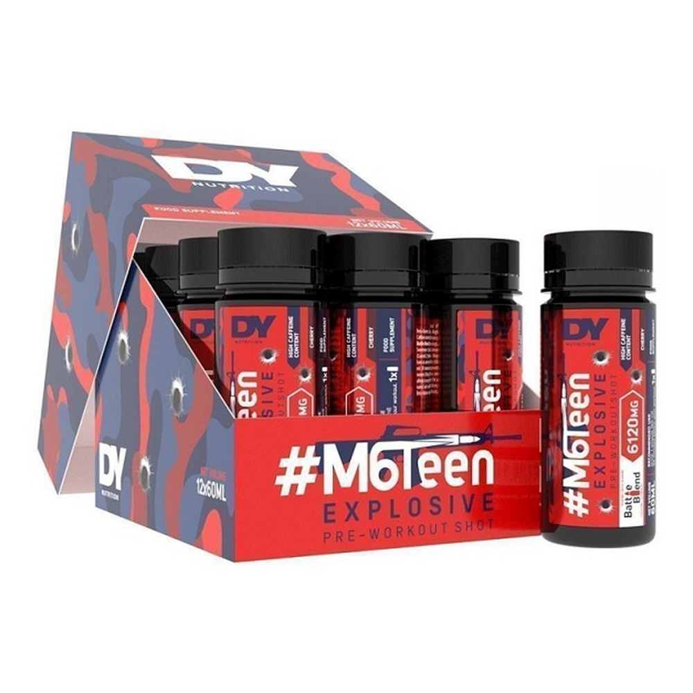 Dorian Yates #M6Teen Explosive Pre-Workout Shot, Cherry 12 x 60ml