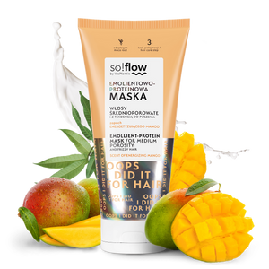 So!Flow Emolientowo - Proteinowa Maska dla Włosów Średnioporowatych i z Tendencją do Puszenia 200ml