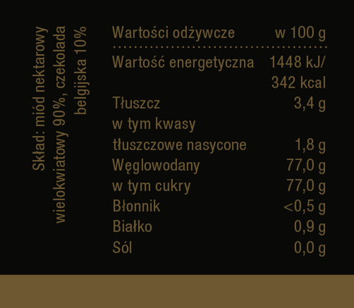 Bona Miód z Czekoladą Belgijską Naturalny Pyszny Smak 245g