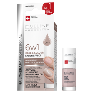 Eveline Nail Therapy Professional Care & Colour 6w1 Skoncentrowana Odżywka do Paznokci Nadająca Kolor Latte 5ml