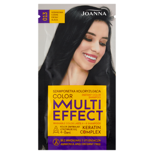 Joanna Multi Effect Szamponetka Koloryzująca 013 Hebanowa Czerń 35g