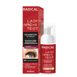 Radical Lash Architect Szampon w Piance do Mycia Rzęs Naturalnych i Przedłużanych 50ml Best Before 31.08.25