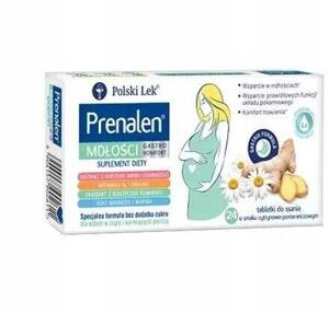 Prenalen Mdłości Gastro Komfort dla Kobiet w Ciąży i Karmiących Piersią 24 Tabletki Best Before 04.07.26