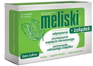Meliski + Żołądek Wspomaga Redukcję Stresu i Zdrowie Żołłąka 20 Sztuk