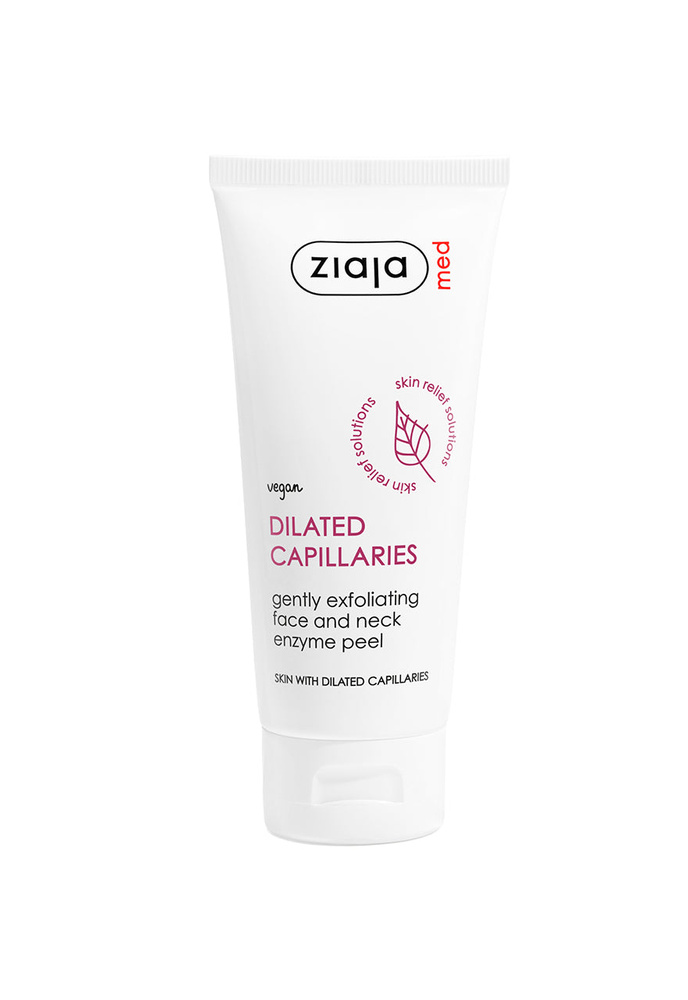 Ziaja Med Kuracja Naczynkowa Delikatnie Złuszczający Enzymatyczny Peeling do Twarzy i Szyi 75ml