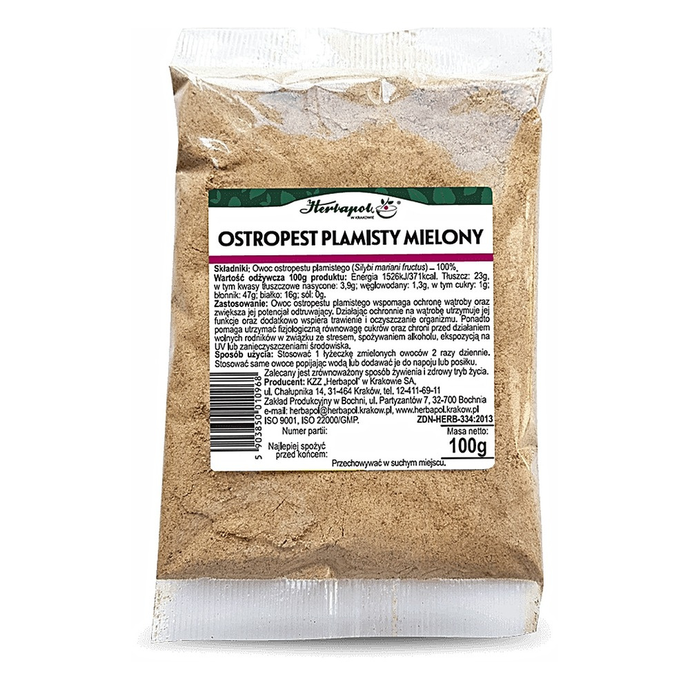Herbapol Krakow Ostropest Plamisty Owoc Mielony 100g