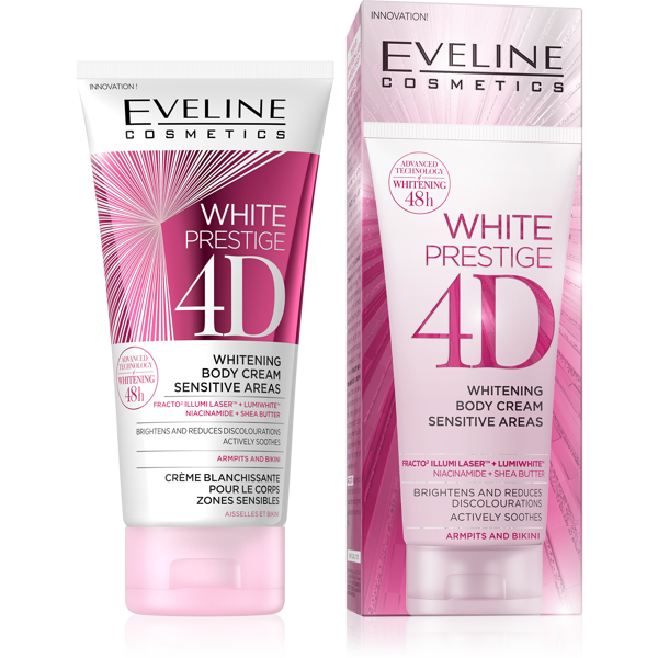 Eveline White Prestige 4D Wybielający Krem do Ciała do Miejsc Wrażliwych 100ml Best Before 30.11.25