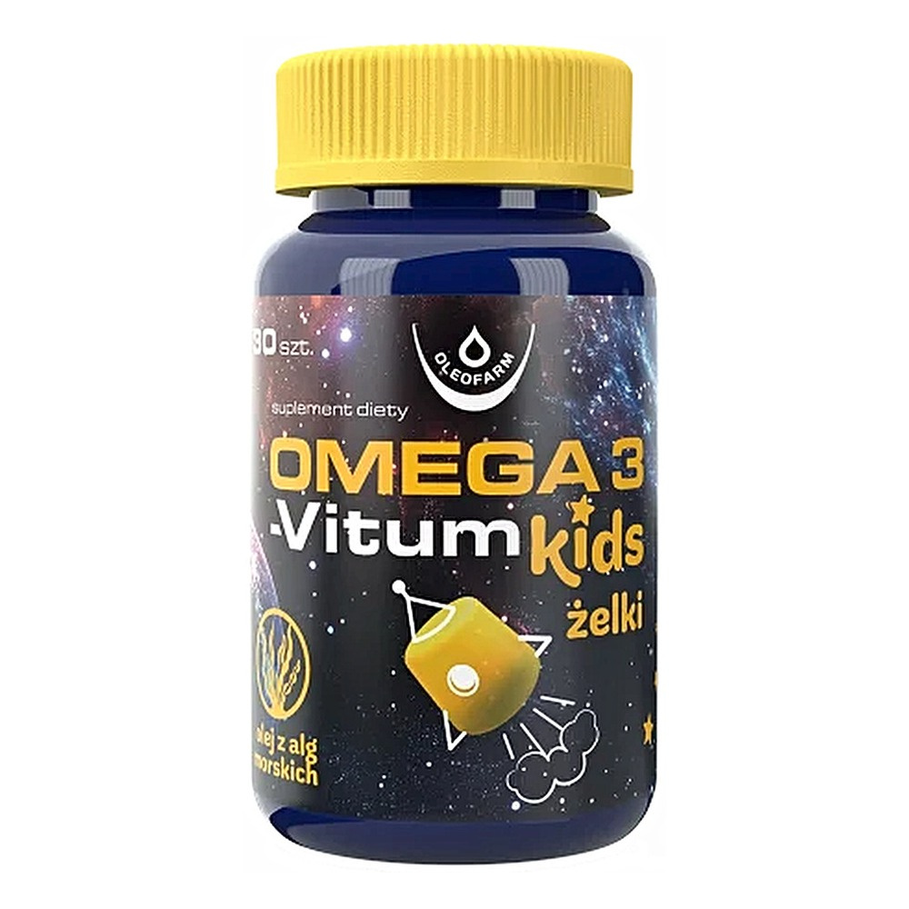 Oleofarm Omega 3-Vitum Kids DHA + EPA Cytryna 30 Żelków