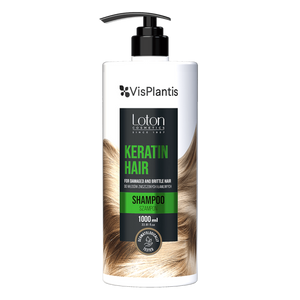Vis Plantis Loton Keratin Wzmacniający Szampon do Włosów Zniszczonych i Łamliwych z Keratyną 1000ml Best Before 31.12.25