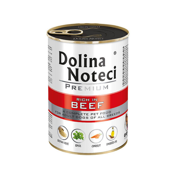 Dolina Noteci Premium Mokra Karma z Wołowiną dla Dorosłych Psów Wszystkich Ras 400g