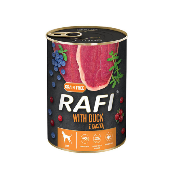 Rafi Mokra Karma z Kaczką dla Dorosłych Psów Wszystkich Ras 400g