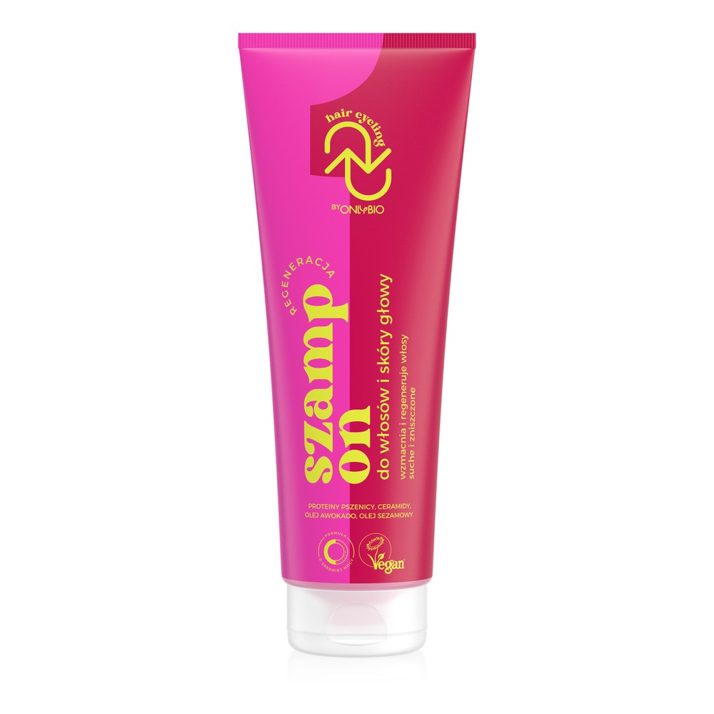 OnlyBio Hair Cycling Regeneracja Szampon do Włosów i Skóry Głowy 250ml