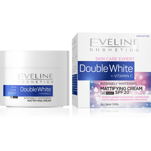 EVELINE SKIN CARE EXPERT DOUBLE WHITE  Intensywnie Wybielający Krem Matujący 50 ml