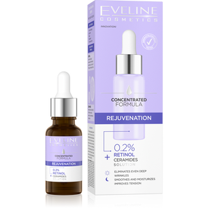 Eveline Concentrated Formula Odmładzające Serum z Retinolem i Ceramidami na Twarz Szyję i Dekolt 18ml