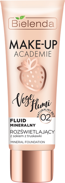 Bielenda Make - Up Academie Vege Flumi Rozświetlający Fluid Mineralny Nr 02 Naturalny Beż 30g