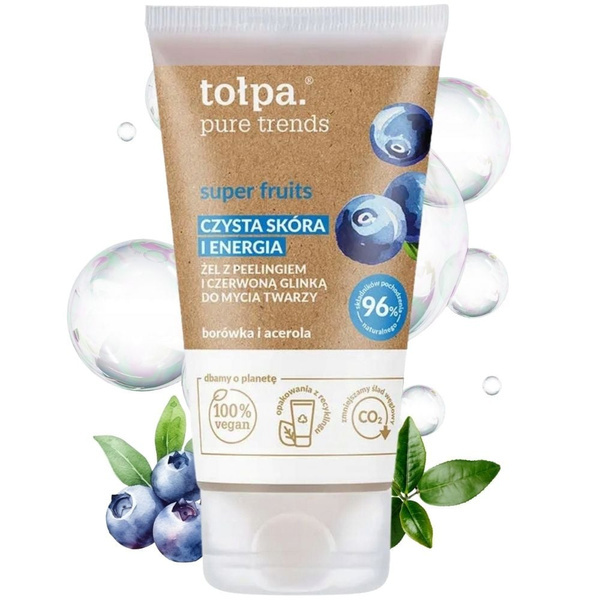 Tołpa Pure Trends Super Fruits Żel do Mycia Twarzy z Peelingiem 150ml