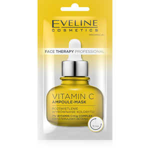 Eveline Face Therapy Professional Ampoule-Mask Vitamin C Rozświetlająca Maska w Kremie dla Skóry Szarej 8ml