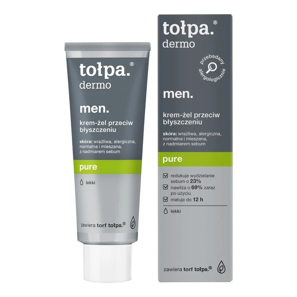 Tolpa Dermo Men Pure Matujący krem-żel do twarzy redukujący zaskórniki 40ml