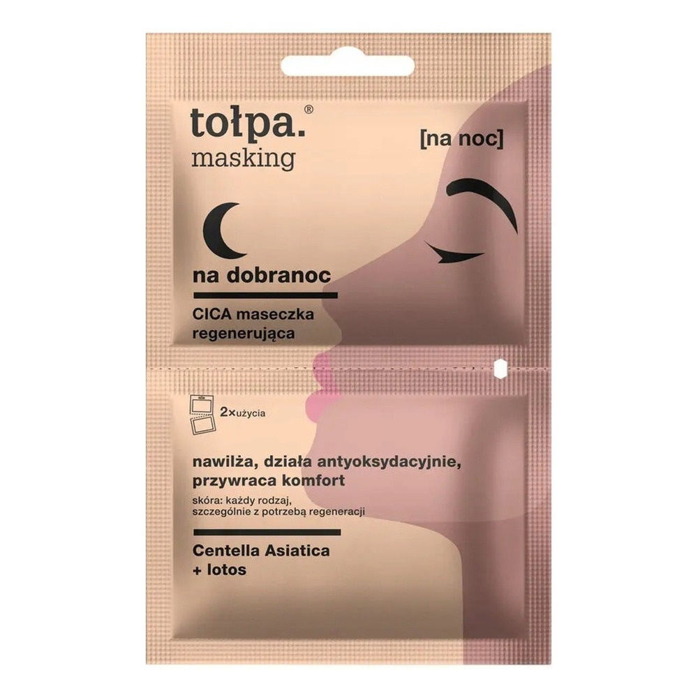 Tolpa Masking Goodnight CICA Maska Regenerująca na Noc Nawilżenie 2x5ml