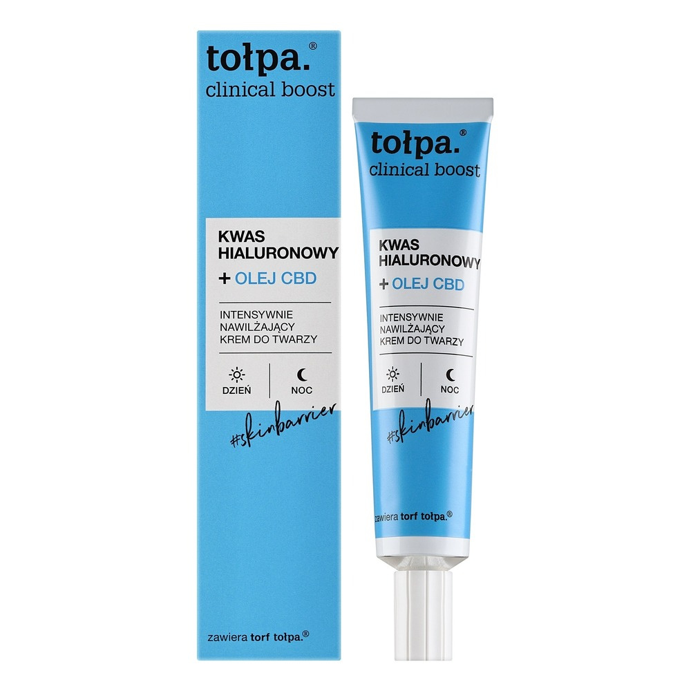 Tolpa Clinical Boost Intensywnie Nawilżający Krem do Twarzy z Kwasem Hialuronowym 40ml