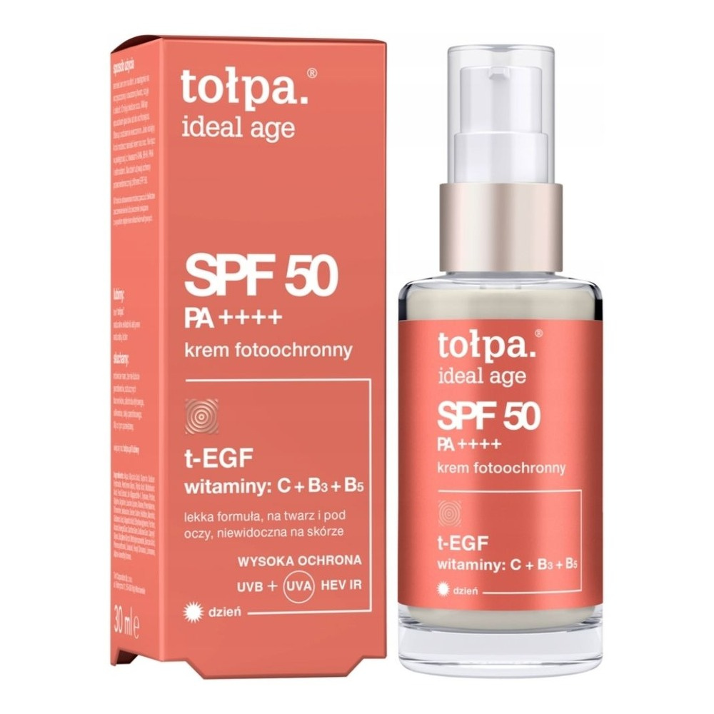 Tolpa Ideal Age Krem Przeciwsłoneczny SPF 50 Przeciw Fotostarzeniu 30ml