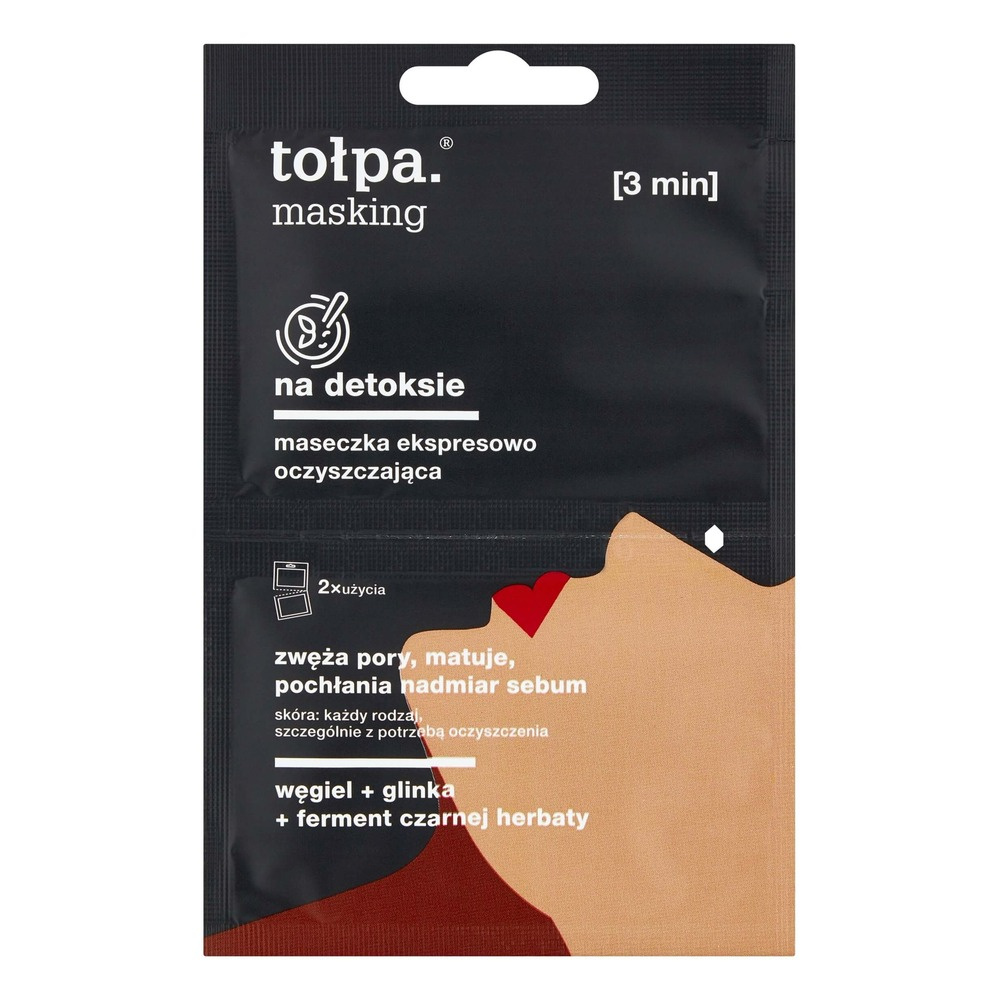 Tolpa Maska Oczyszczająca Detoksykująca Zmniejszająca Pory 2x5ml